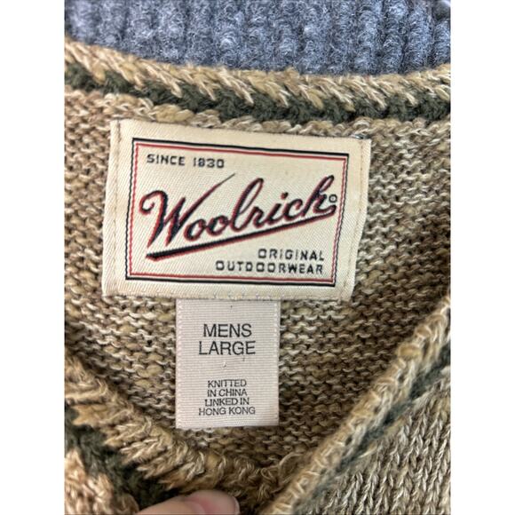 Vintage Woolrich Mens Fair Isle Sweater Vest Size Large Pullover Preppy Grandpa - Picture 4 of 7